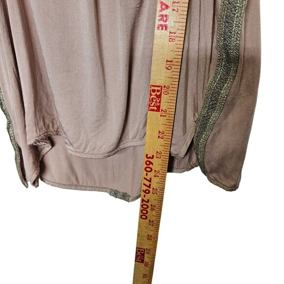 Vintage-Inspired Tiny M Pink & Gold Lace Trimmed Slip Camisole Babydoll Coquette - Picture 8 of 10